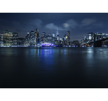 Cortina roller living comedor manhattan azul de noche - TenVinilo