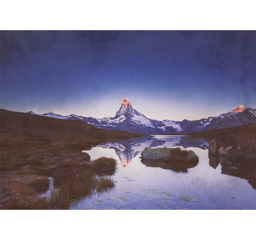 Cortina roller living comedor montaña nevada reflejada - TenVinilo