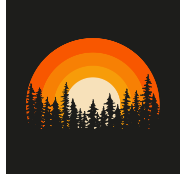 Cortina roller living comedor amanecer en el bosque oscuro - TenVinilo