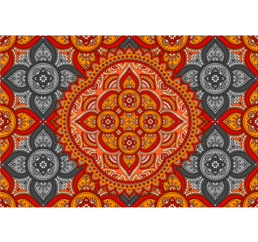 Cortina roller living comedor arte mandala de henna - TenVinilo