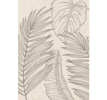 Cortina roller beige efecto tejido tropical - TenVinilo