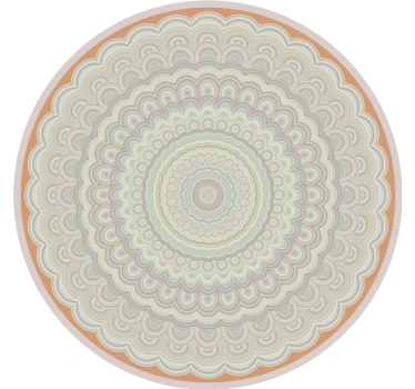 Cortina roller beige con mandala circular beige - TenVinilo