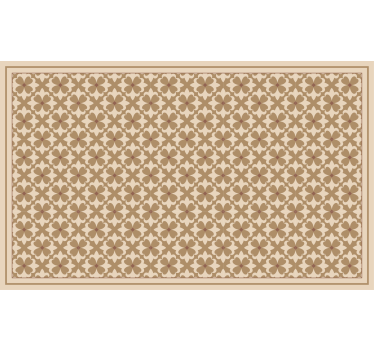 Cortina roller beige patrón cuadrado vintage beige - TenVinilo