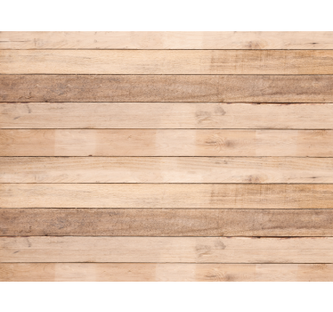 Cortina roller beige con patrón de tablones de madera - TenVinilo