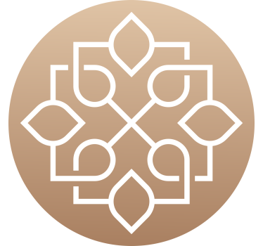 Cortina roller beige diseño mandala líneas geométricas - TenVinilo