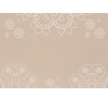 Cortina roller beige patrón mandala de india - TenVinilo