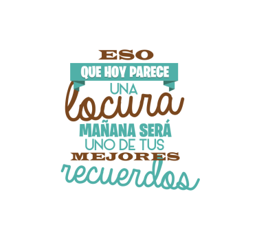 Estor con frase locuras y recuerdos - TenVinilo