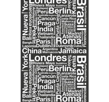 Estor con nombres de ciudades - TenVinilo