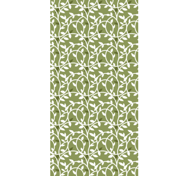 Estor enrollable verde elegante patrón plantas - TenVinilo