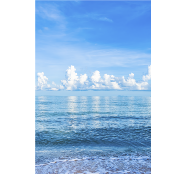 Estor enrollable azul mar en calma con nubes - TenVinilo