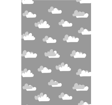Cortina roller gris patrón de nubes cúmulos - TenVinilo