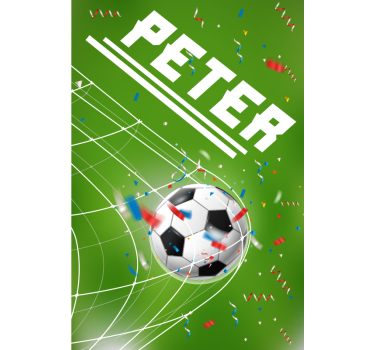 Estor con nombre pelota marcando gol - TenVinilo