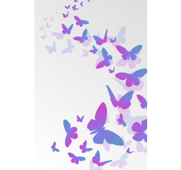 Cortina roller mariposas conjunto de mariposa degradado - TenVinilo