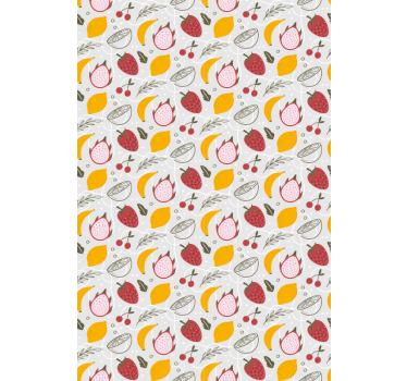 Cortina roller frutas patrón de frutas cítricas - TenVinilo