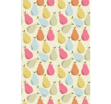 Cortina roller frutas ilustración de pera estampada - TenVinilo