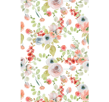 Estor estampado floral primaveral - TenVinilo