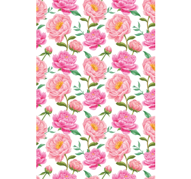 Estor estampado floral patrón de rosas - TenVinilo