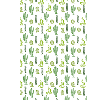Cortina roller cactus patrón verde - TenVinilo