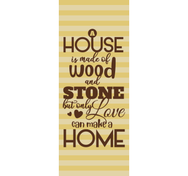 Estor enrollable amarillo Home Made of Love - TenVinilo