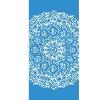 Cortina roller dibujos patrón de encaje mandala - TenVinilo
