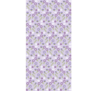 Cortina roller floral armonía floral - TenVinilo