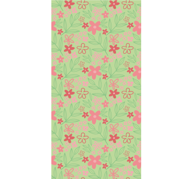 Cortina roller flores encantador tema floral - TenVinilo