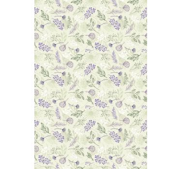 Estor enrollable cocina verde floral - TenVinilo