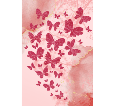 Estor de mariposas Elegantes mariposas rosas - TenVinilo