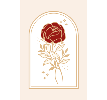 Cortina roller elegante rosa arqueada beige - TenVinilo