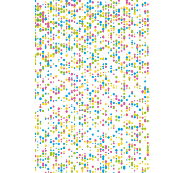 Cortina roller para bebé patrón de puntos de colores - TenVinilo