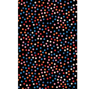 Cortina roller infantil lunares de colores - TenVinilo