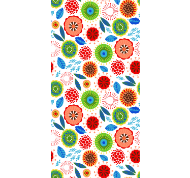 Estor enrollable cocina flores multicolor - TenVinilo