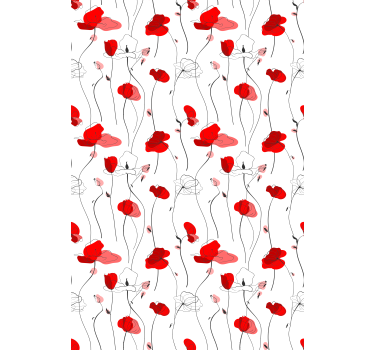Cortina roller floral floración elegante - TenVinilo