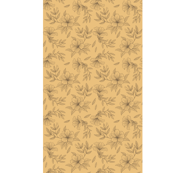 Cortina roller floral patrones estilizados beige - TenVinilo
