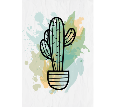 Estor enrollable cactus tonos acuarela - TenVinilo