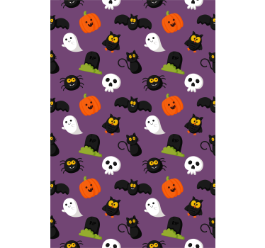 Estor habitación infantil Personajes de tema de halloween - TenVinilo