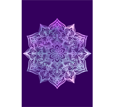 Estor estilo zen Forma de mandala púrpura.. - TenVinilo