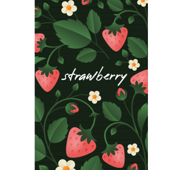 Cortina roller frutas estampado floral de fresa - TenVinilo