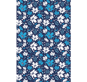 Cortina roller flores estilo de tema floral - TenVinilo