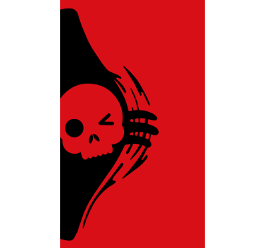 Cortina roller geek diseño de emblema de calavera - TenVinilo