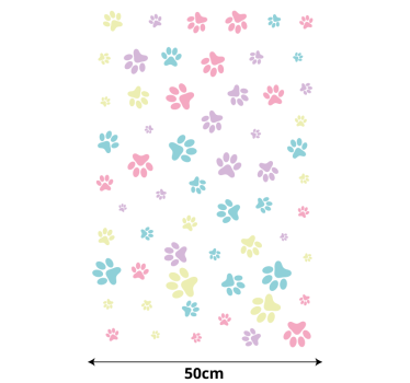 Estor de animales Fantásticas patas de perro de colores - TenVinilo