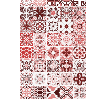 Cortina roller textura patrones geométricos de mosaicos - TenVinilo