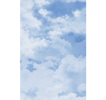 Estor habitación infantil azul cielo con nubes - TenVinilo