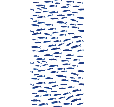 Cortina roller animales patrón de peces enjambre - TenVinilo