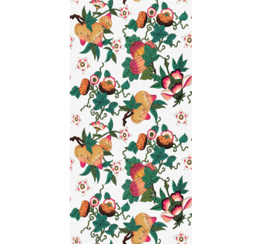 Cortina roller flores frutas y flores exuberantes - TenVinilo