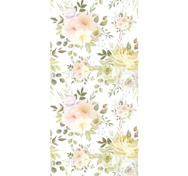 Estor estampado floral estilo elegante - TenVinilo