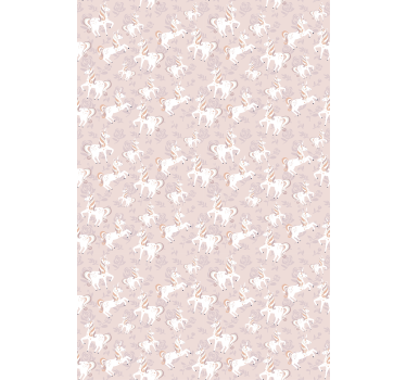 Cortina roller infantil fantasía de unicornio beige - TenVinilo