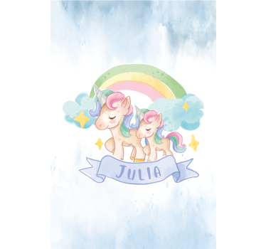 Cortina roller infantil aventura del unicornio - TenVinilo