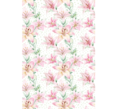 Cortina roller flores delicada elegancia floral - TenVinilo
