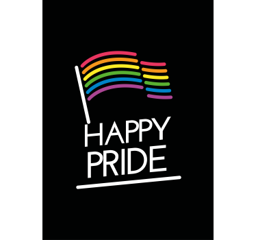 Cortina roller frase mensaje de la bandera del arcoiris - TenVinilo